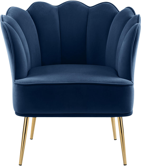 Jester Navy Velvet Accent Chair