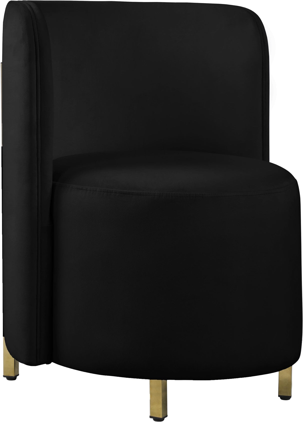 Rotunda Black Velvet Accent Chair