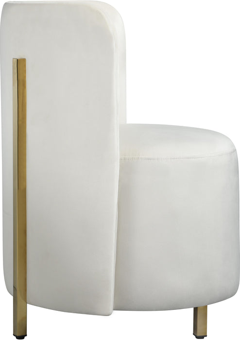 Rotunda Cream Velvet Accent Chair