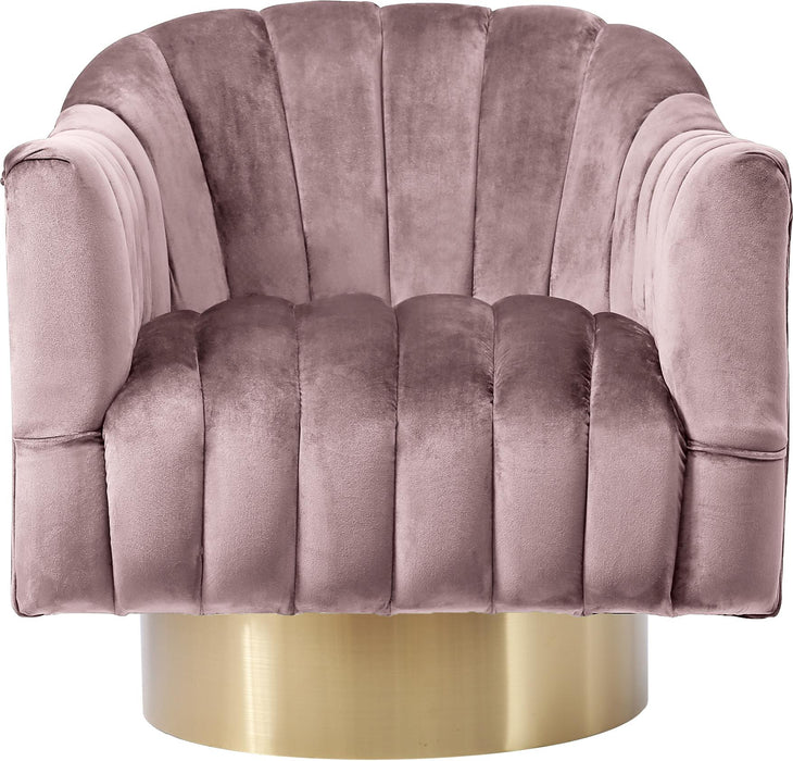 Farrah Pink Velvet Accent Chair