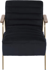 Woodford Black Velvet Accent Chair