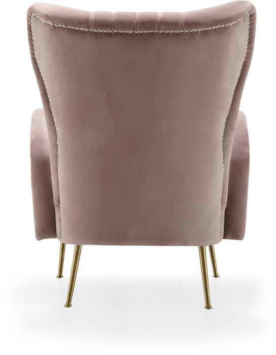 Opera Pink Velvet Accent Chair