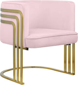 Rays Pink Velvet Accent Chair