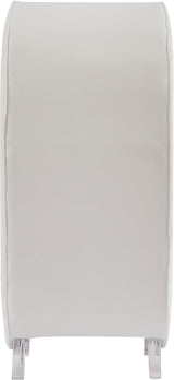 Crescent Cream Velvet Accent Chair