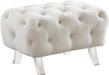 Crescent Cream Velvet Ottoman image