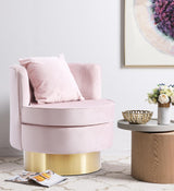 Kendra Pink Velvet Accent Chair