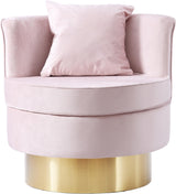 Kendra Pink Velvet Accent Chair