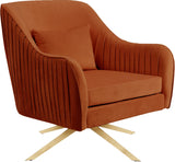 Paloma Cognac Velvet Accent Chair
