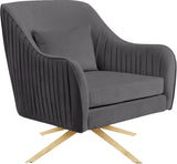 Paloma Grey Velvet Accent Chair