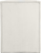 Rivet Cream Velvet Accent Chair