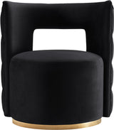 Theo Black Velvet Accent Chair