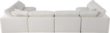 Serene Cream Linen Fabric Deluxe Cloud Modular Sectional