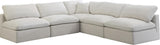 Plush Cream Velvet Standard Cloud Modular Sectional