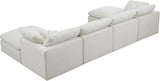 Plush Cream Velvet Standard Cloud Modular Sectional