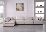Plush Cream Velvet Standard Cloud Modular Sectional
