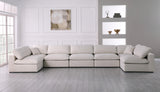 Plush Cream Velvet Standard Cloud Modular Sectional