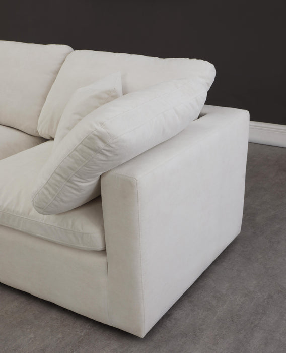 Plush Cream Velvet Standard Cloud Modular Sectional