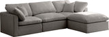 Plush Grey Velvet Standard Cloud Modular Sectional
