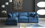 Plush Navy Velvet Standard Cloud Modular Sectional