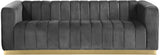 Marlon Grey Velvet Sofa
