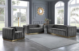 Marlon Grey Velvet Loveseat