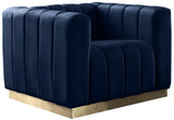 Marlon Navy Velvet Chair