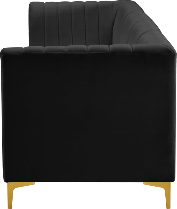 Alina Black Velvet Modular Sofa