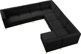 Alina Black Velvet Modular Sectional