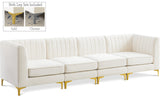 Alina Cream Velvet Modular Sofa