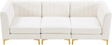 Alina Cream Velvet Modular Sofa