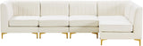 Alina Cream Velvet Modular Sectional