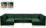 Alina Green Velvet Modular Sectional