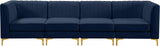 Alina Navy Velvet Modular Sofa