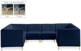 Alina Navy Velvet Modular Sectional