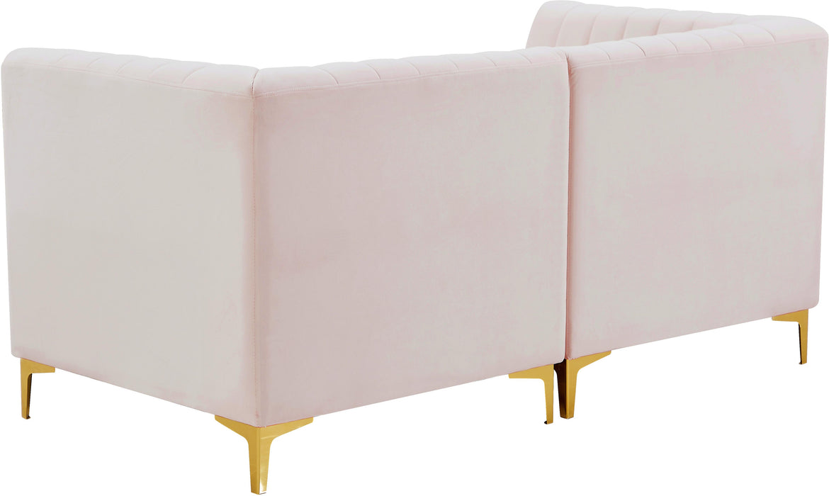 Alina Pink Velvet Modular Sectional