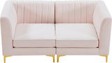 Alina Pink Velvet Modular Sectional