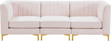 Alina Pink Velvet Modular Sectional