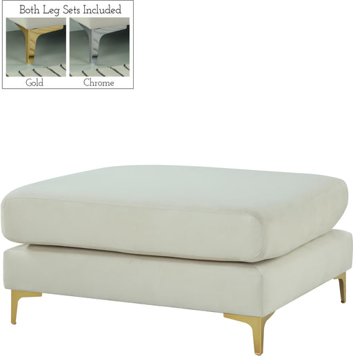 Julia Cream Velvet Modular Ottoman image