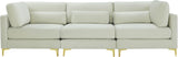 Julia Cream Velvet Modular Sofa (3 Boxes)
