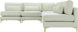 Julia Cream Velvet Modular Sectional (5 Boxes)