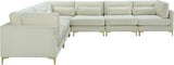Julia Cream Velvet Modular Sectional (6 Boxes)