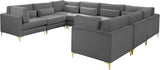 Julia Grey Velvet Modular Sectional (8 Boxes)