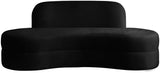 Mitzy Black Velvet Sofa