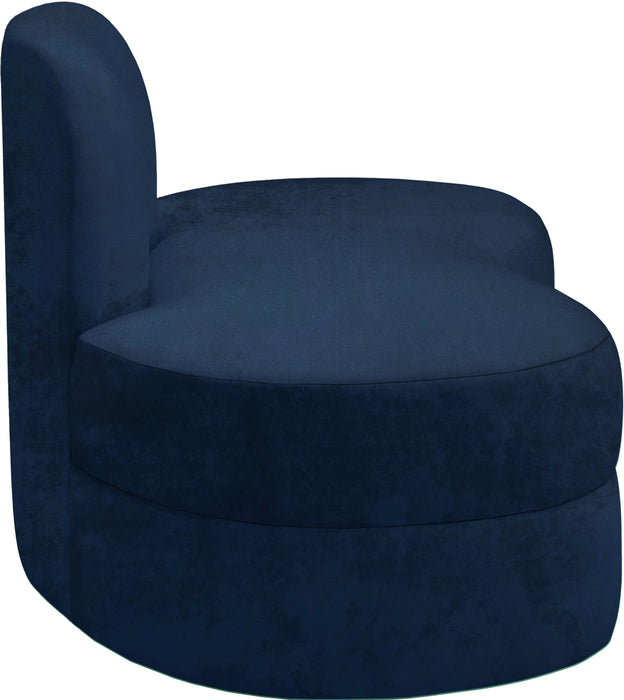 Mitzy Navy Velvet Loveseat