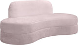 Mitzy Pink Velvet Sofa