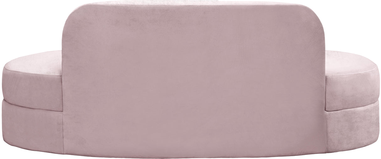 Mitzy Pink Velvet Sofa