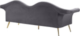 Lips Grey Velvet Sofa