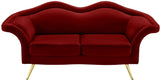 Lips Red Velvet Loveseat