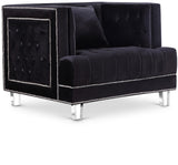 Lucas Black Velvet Chair