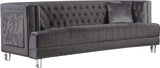 Lucas Grey Velvet Sofa